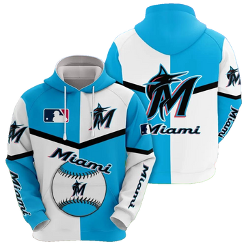 Miami Marlins 3D MLB All Over Print Hoodie -Moonbestprint