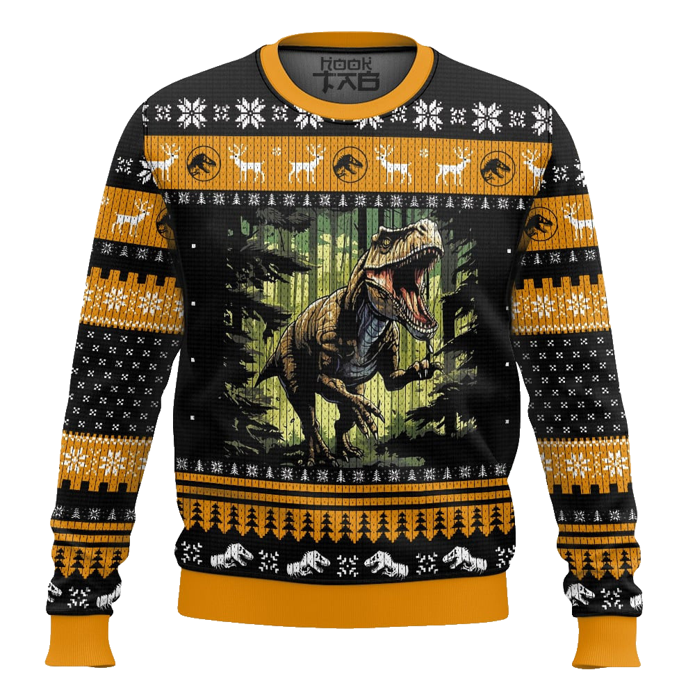 Jurassic Park T-Rex Ugly Christmas Sweater – Moonbestprint
