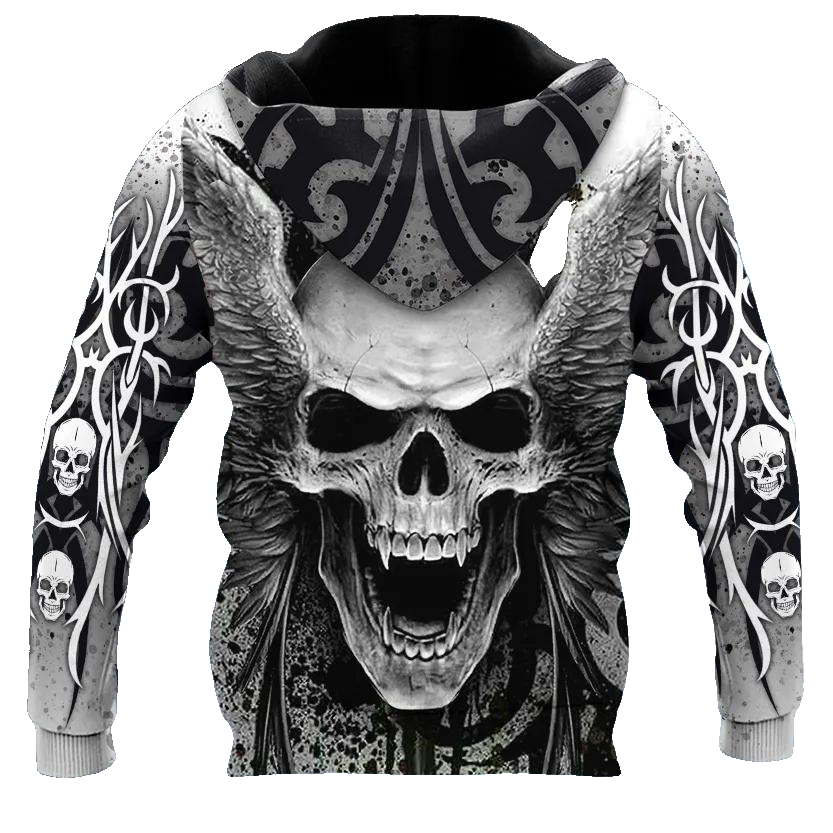 King Skull 3D All Over Print Hoodie -Moonbestprint