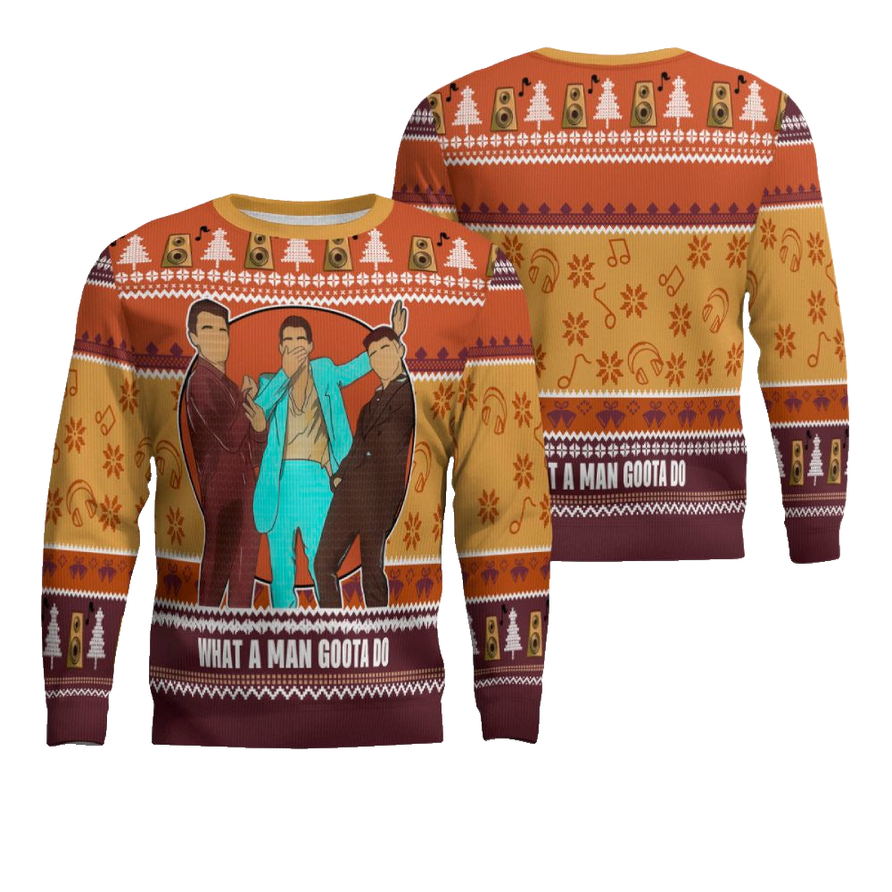 Jonas Brothers What A Man Gotta Do Ugly Sweater – Moonbestprint