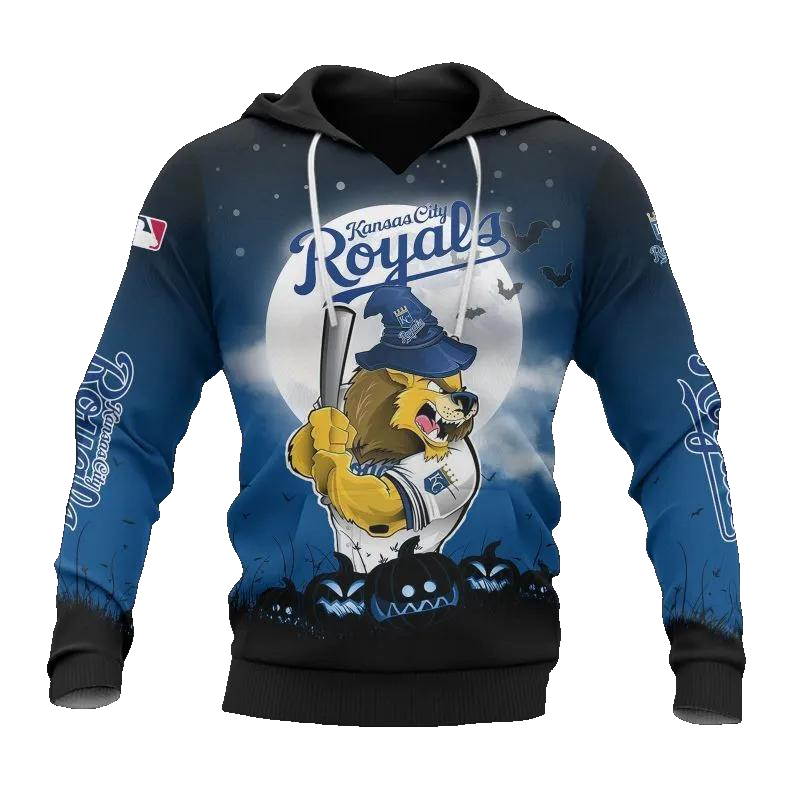 Kansas City Royals Mascot MLB All Over Print Hoodie -Moonbestprint