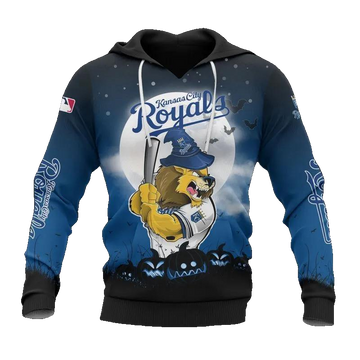 Kansas City Royals Mascot MLB All Over Print Hoodie -Moonbestprint