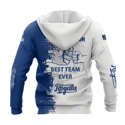 Kansas City Royals Dad And Son MLB All Over Print Hoodie -Moonbestprint