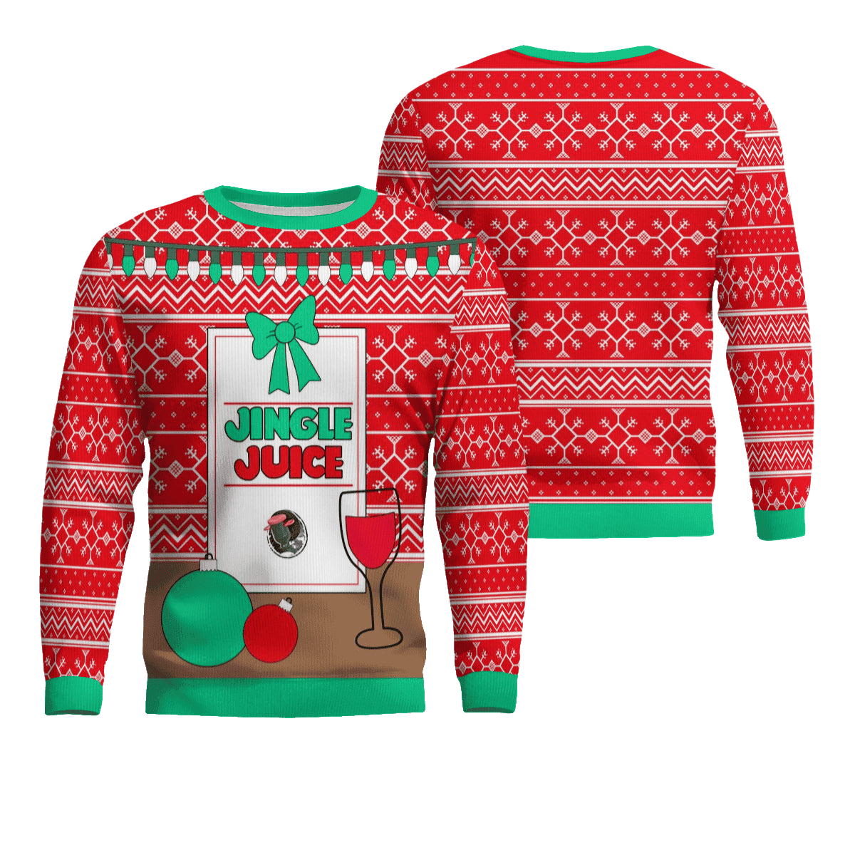 Jingle Juice Beverage Funny Ugly Christmas Sweater – Moonbestprint