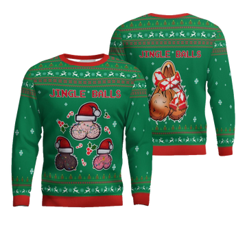 Jingle Balls Funny Ugly Christmas Sweater Green – Moonbestprint