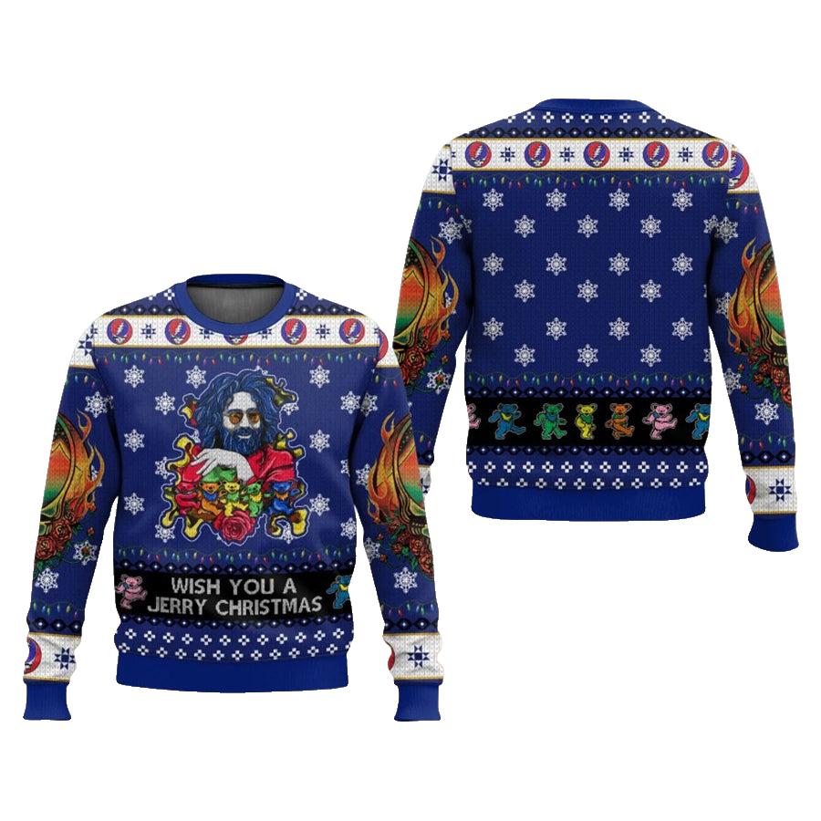 Jerry Garcia Grateful Dead Ugly Christmas Sweater – Moonbestprint