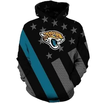Jacksonville Jaguars Flag American NFL3D All Over Print Hoodie -Moonbestprint