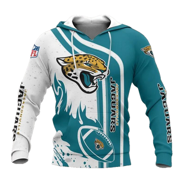 Jacksonville Jaguars Fire Ball NFL 3D All Over Print Hoodie -Moonbestprint