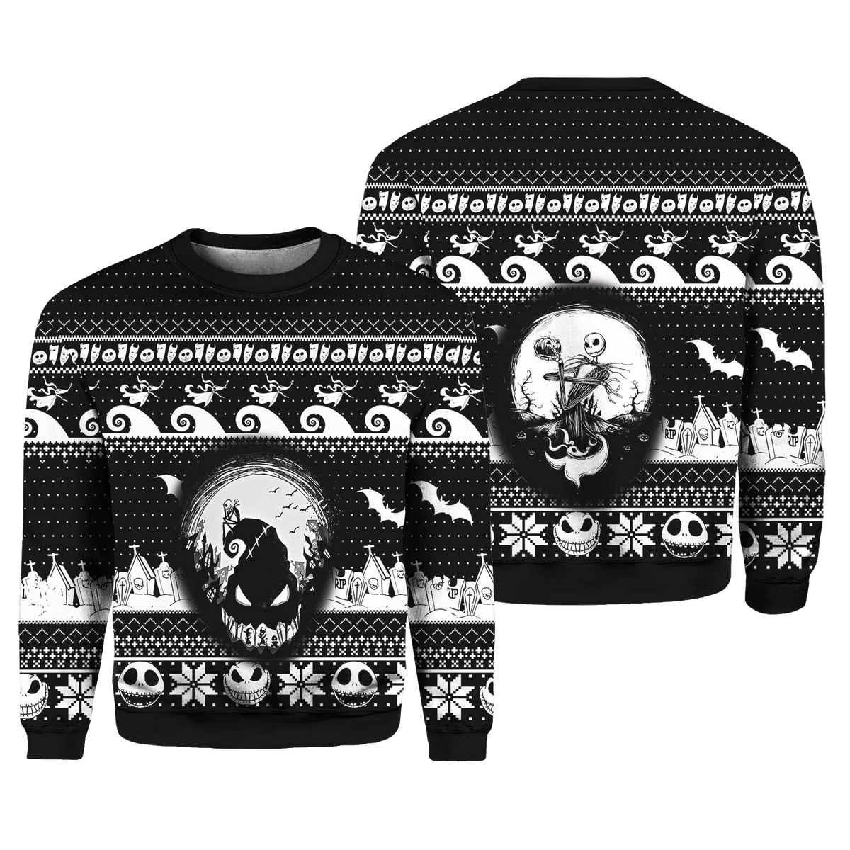 Jack Skellington Horror Nightmare Ugly Christmas Sweater – Moonbestprint