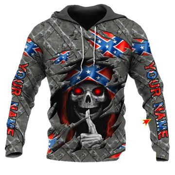 Inside CSA Custom Skull 3D All Over Print Hoodie -Moonbestprint
