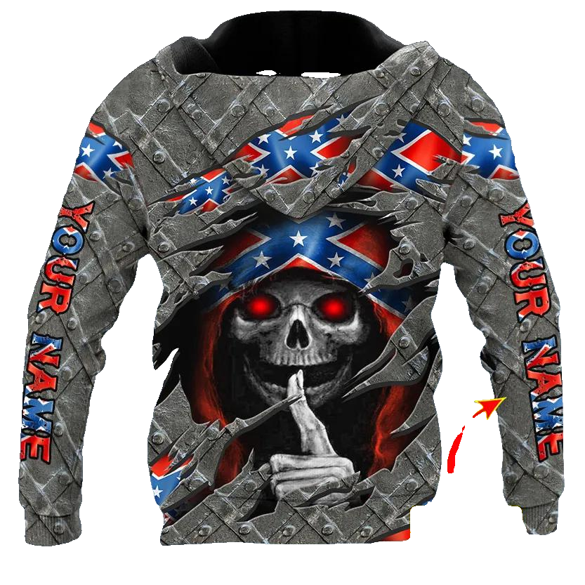 Inside CSA Custom Skull 3D All Over Print Hoodie -Moonbestprint