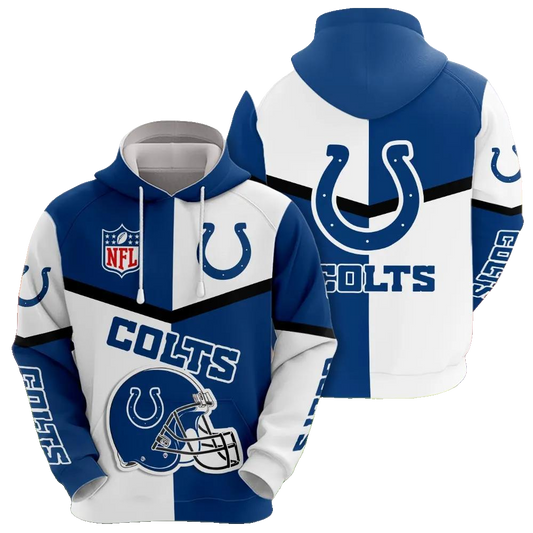 Indianapolis Colts Logo NFL 3D All Over Print Hoodie -Moonbestprint