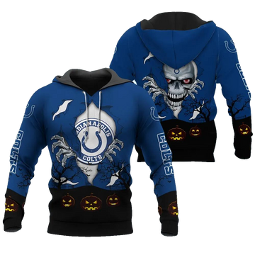 Indianapolis Colts Halloween 3D NFL All Over Print Hoodie -Moonbestprint