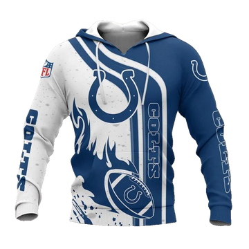 Indianapolis Colts All Fire BNFL 3D All Over Print Hoodie -Moonbestprint