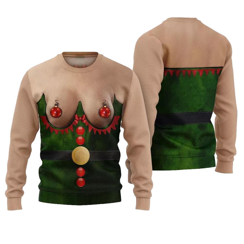 Inappropriate Naughty Ugly Christmas Sweater - Moonbestprint
