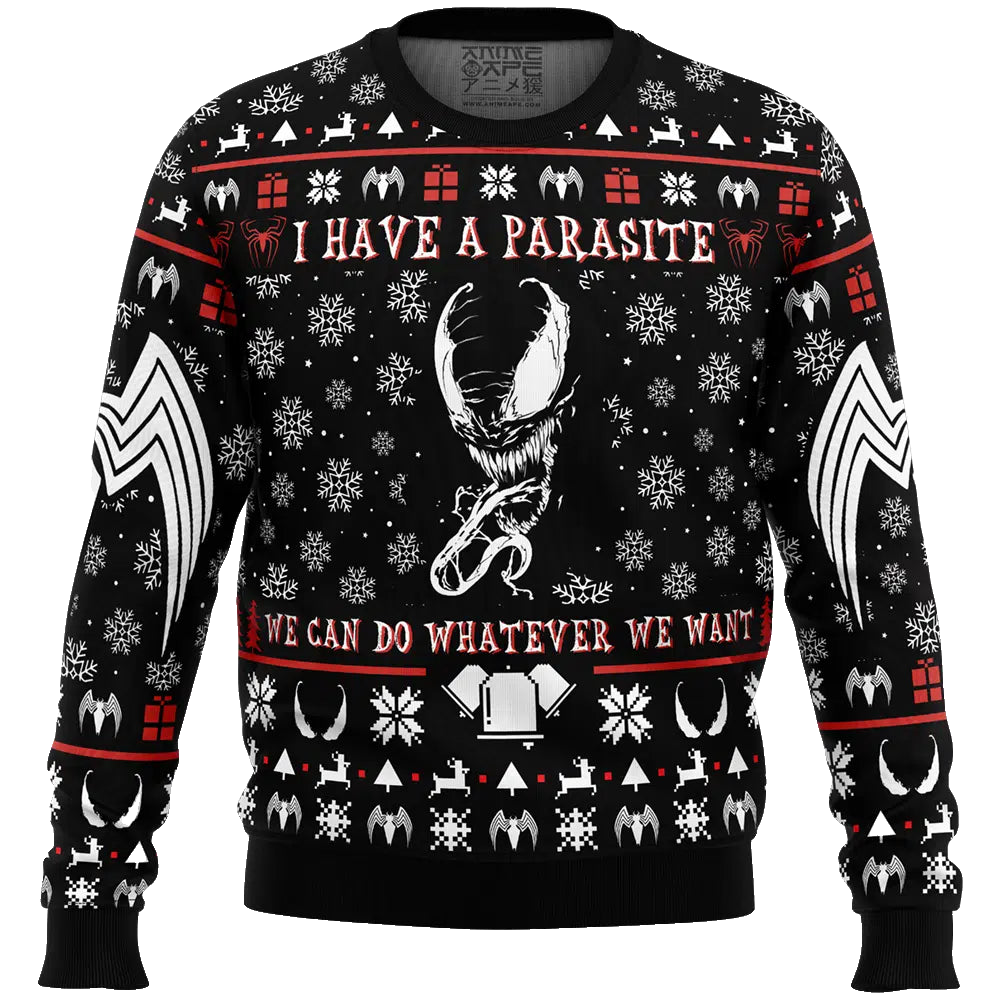 I Have a Parasite We Are Venom Venom Ugly Christmas Sweater – Moonbestprint