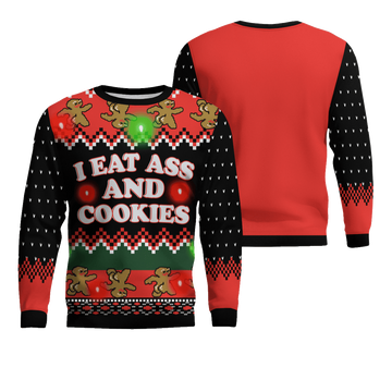 I Eat Ass and Cookies Ugly Christmas Sweater – Moonbestprint
