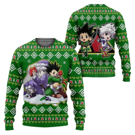 Hunter Hunter Anime Gon Killua Hunter Hunter Anime Gift Fan Ugly Christmas Sweater – Moonbestprint