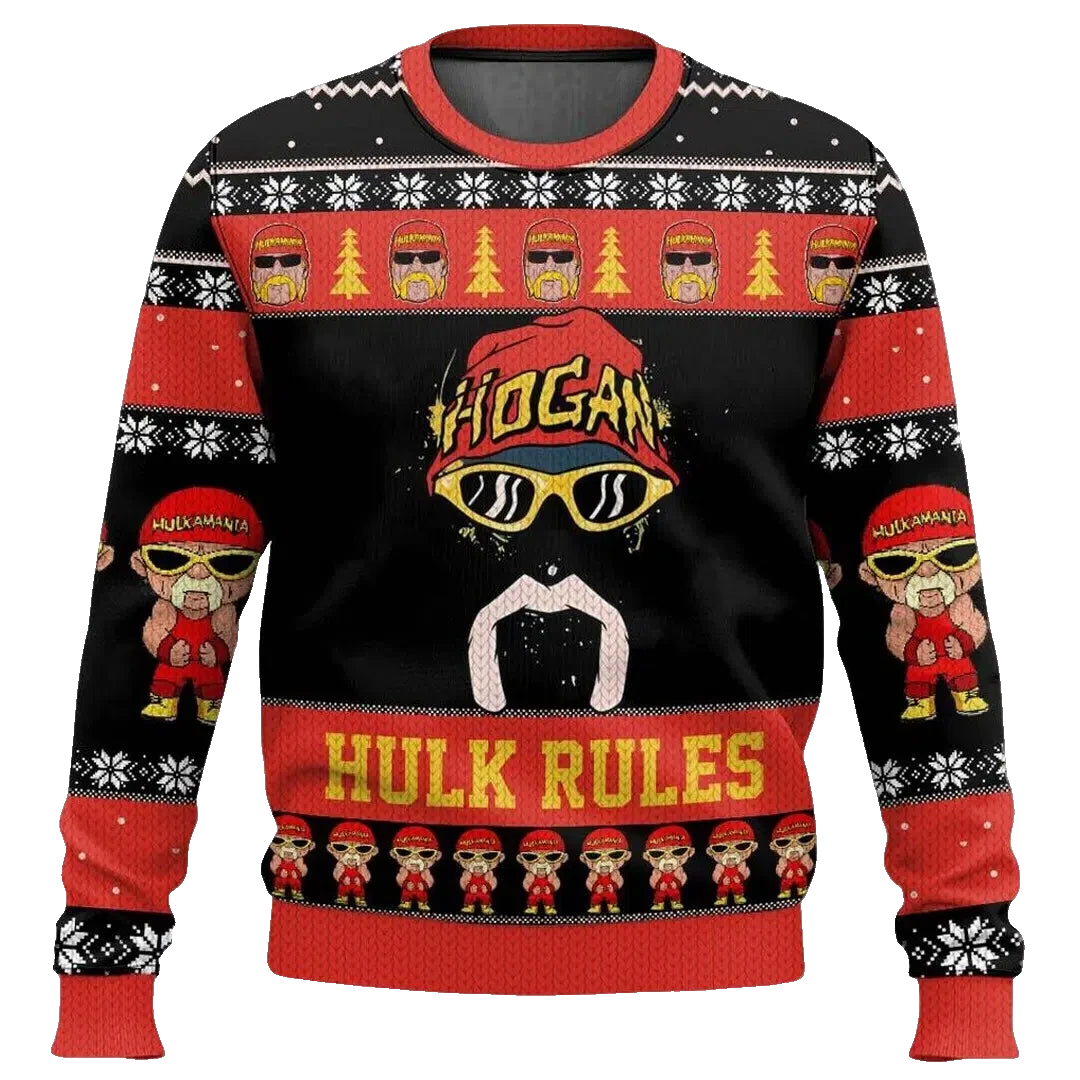 Hulk Rules Hulk Hogan Ugly Christmas Sweater – Moonbestprint