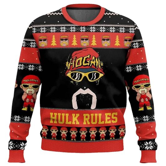 Hulk Rules Hulk Hogan Ugly Christmas Sweater – Moonbestprint