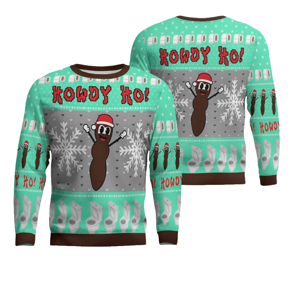 Howdy Ho Ugly Christmas Sweater Seafoam Green – Moonbestprint