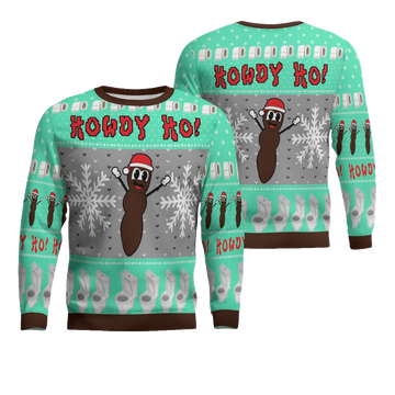Howdy Ho Ugly Christmas Sweater Seafoam Green – Moonbestprint