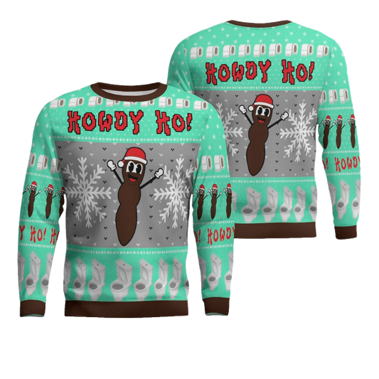 Howdy Ho Ugly Christmas Sweater Seafoam Green – Moonbestprint