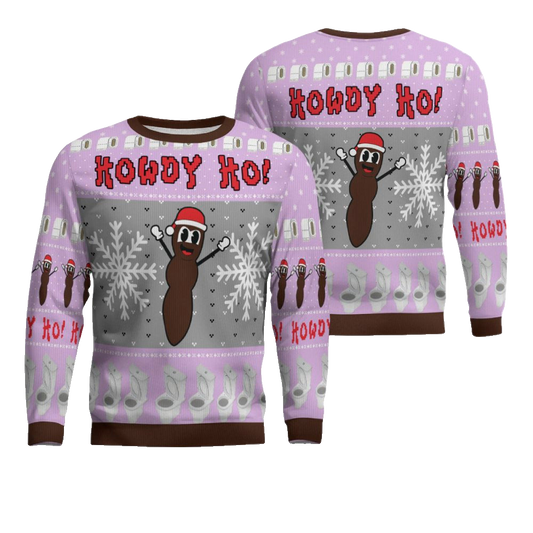 Howdy Ho Ugly Christmas Sweater Dreamy Lavender – Moonbestprint