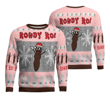 Howdy Ho Ugly Christmas Sweater Powder Pink – Moonbestprint