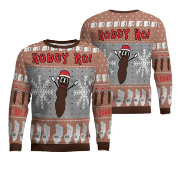 Howdy Ho Ugly Christmas Sweater Mocha Mousse – Moonbestprint