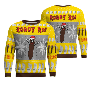 Howdy Ho Ugly Christmas Sweater Golden Yellow – Moonbestprint