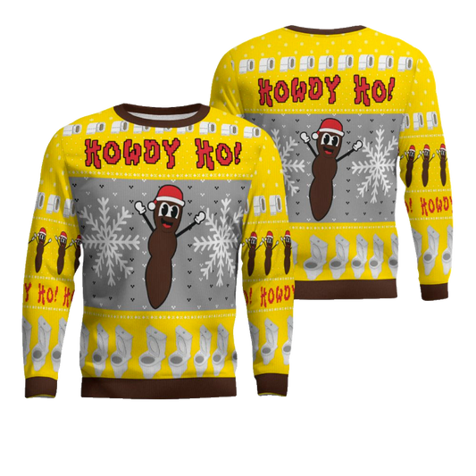 Howdy Ho Ugly Christmas Sweater Golden Yellow – Moonbestprint