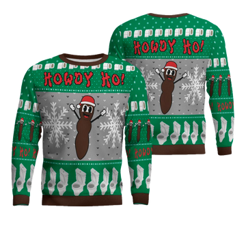 Howdy Ho Ugly Christmas Sweater Green – Moonbestprint