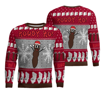 Howdy Ho Ugly Christmas Sweater Burgundy – Moonbestprint