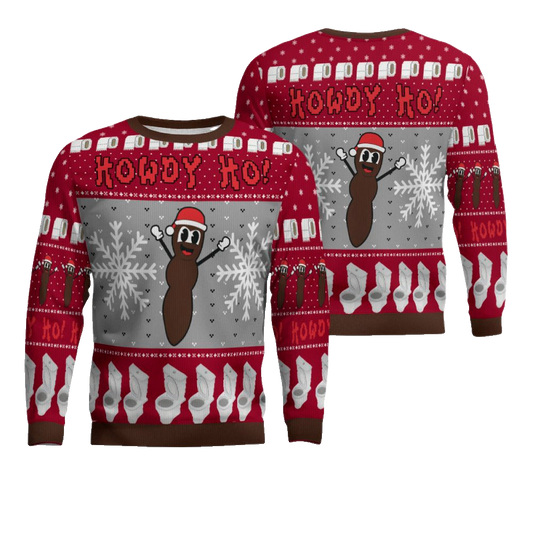 Howdy Ho Ugly Christmas Sweater Burgundy – Moonbestprint