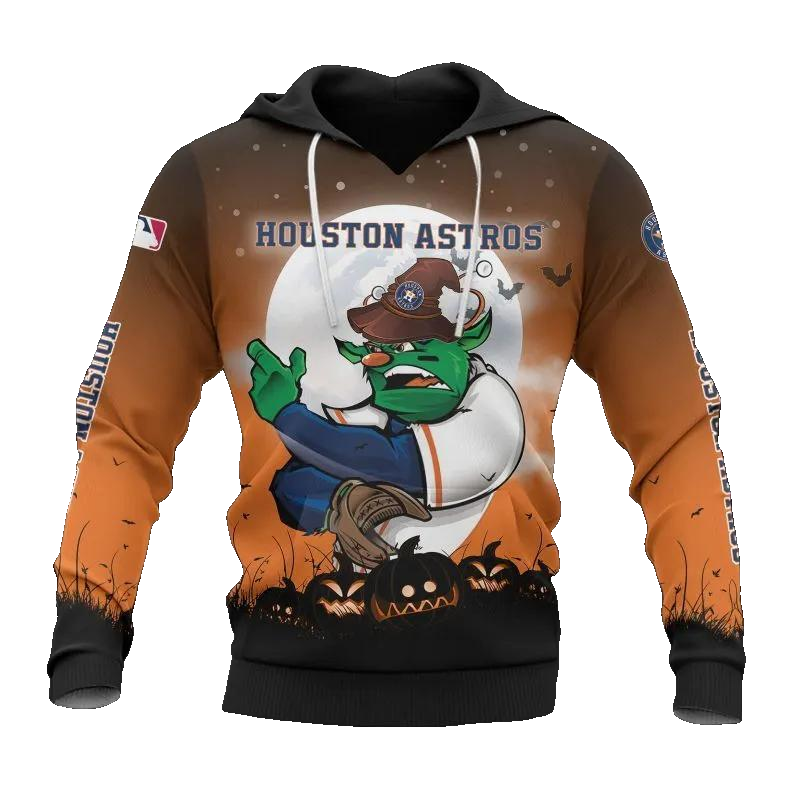 Houston Astros Mascot MLB All Over Print Hoodie -Moonbestprint