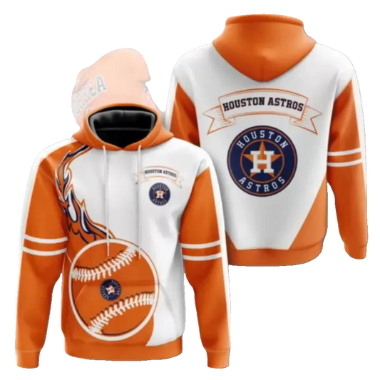 Houston Astros Flame Balls 3D MLB All Over Print Hoodie -Moonbestprint