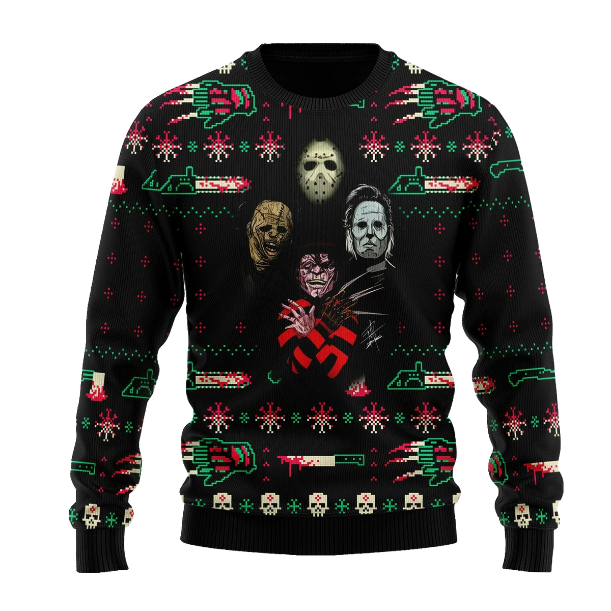 Horror Killer Christmas Halloween Ugly Sweater – Moonbestprint
