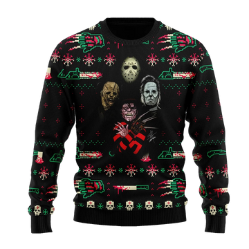 Horror Killer Christmas Halloween Ugly Sweater – Moonbestprint
