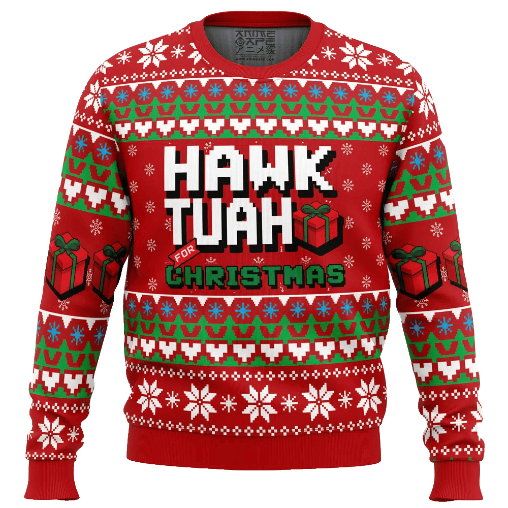 Hawk Tuah For Christmas Ugly Christmas Sweater – Moonbestprint
