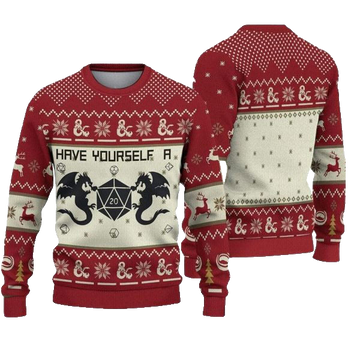 Have Yourself a Dungeons and Dragons Ugly Sweater – Moonbestprint