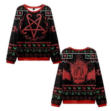 Hail Santa Occult Ugly Sweater 2026 Christmas - Moonbestprint