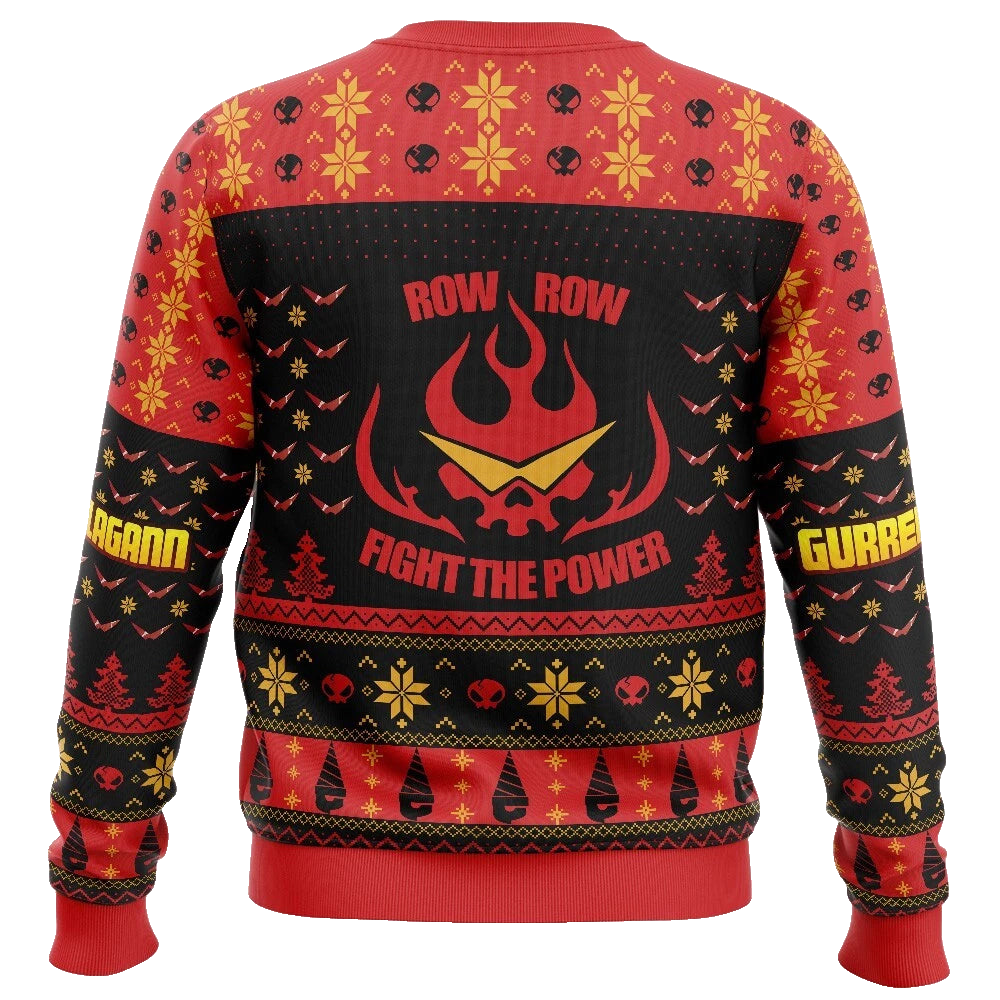 Gurren Lagann Fight The Power Ugly Christmas Sweater 2025 – Moonbestprint