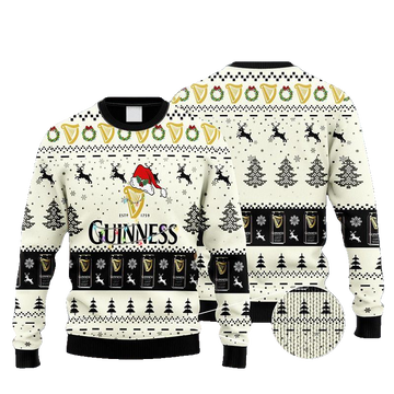 Guinness Reindeer Snowy Night Ugly Sweater – Moonbestprint