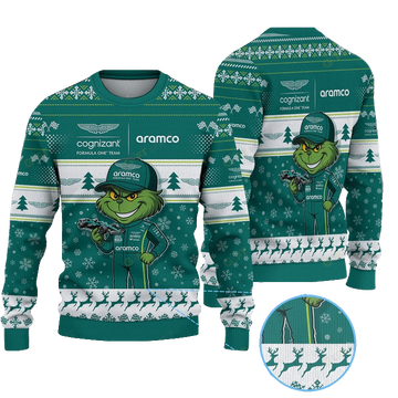 Grinch F1 Aston Martin Ugly Christmas Sweater 2025 – Moonbestprint