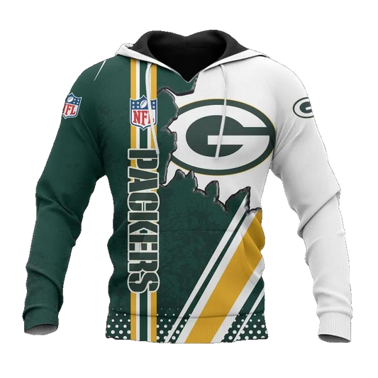 Green Bay Packers NFL3D All Over Print Hoodie -Moonbestprint