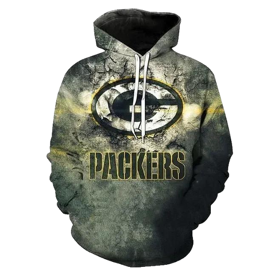 Green Bay Packers Moss Green NFL 3D All Over Print Hoodie -Moonbestprint