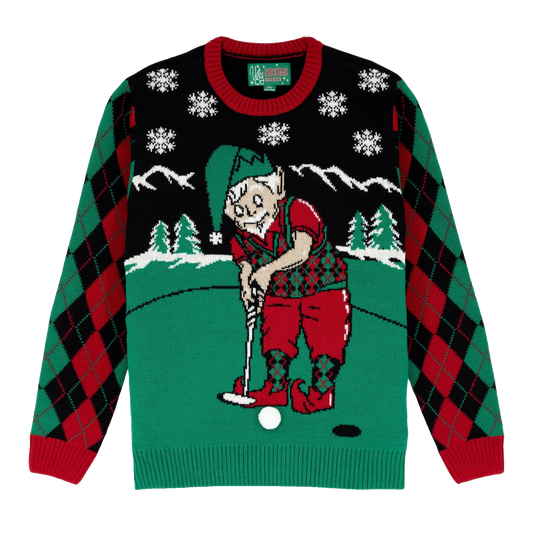 Golfing Elf Ugly Christmas Sweater – Moonbestprint