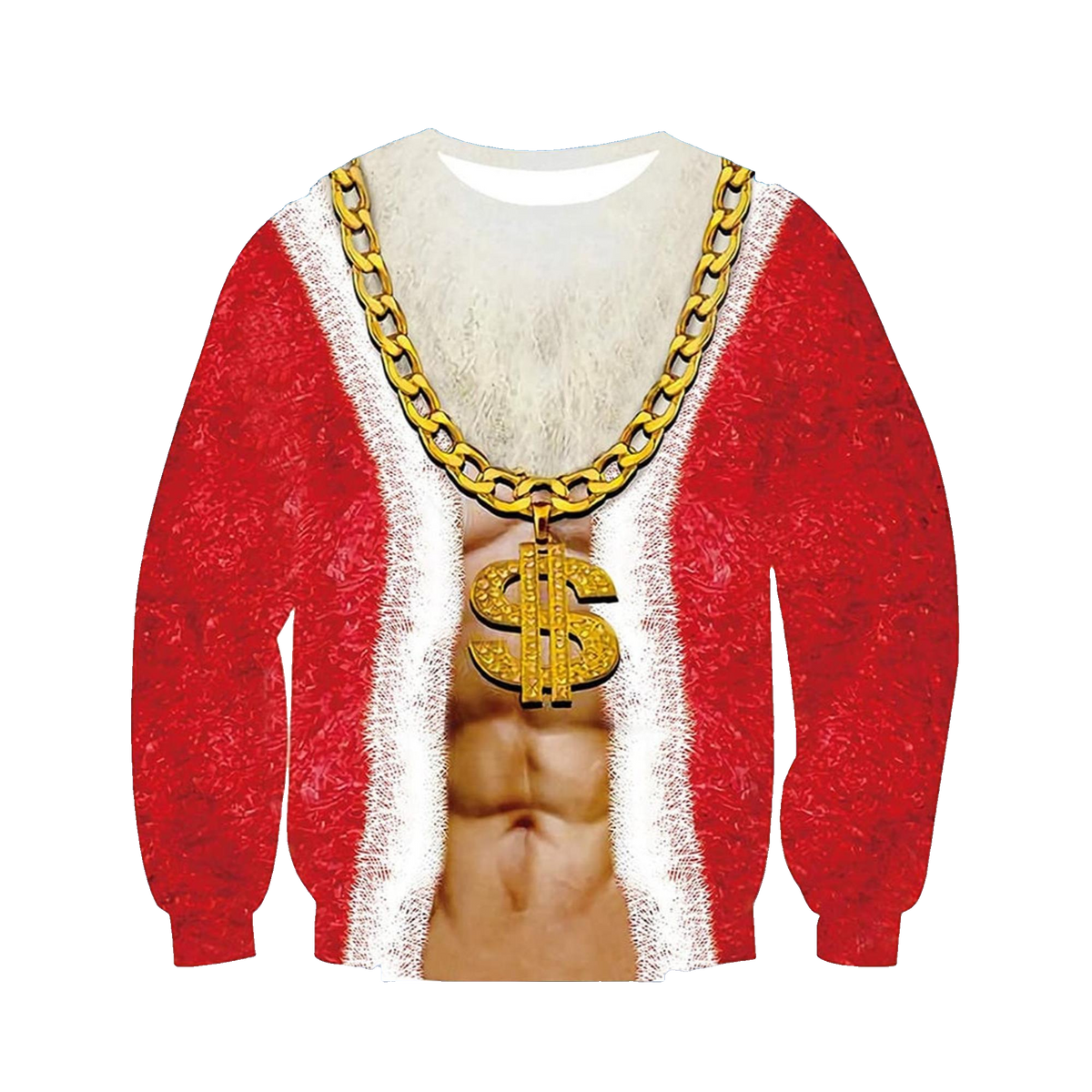 Gold Chain Dollar Ugly Christmas Sweater - Moonbestprint
