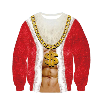 Gold Chain Dollar Ugly Christmas Sweater - Moonbestprint